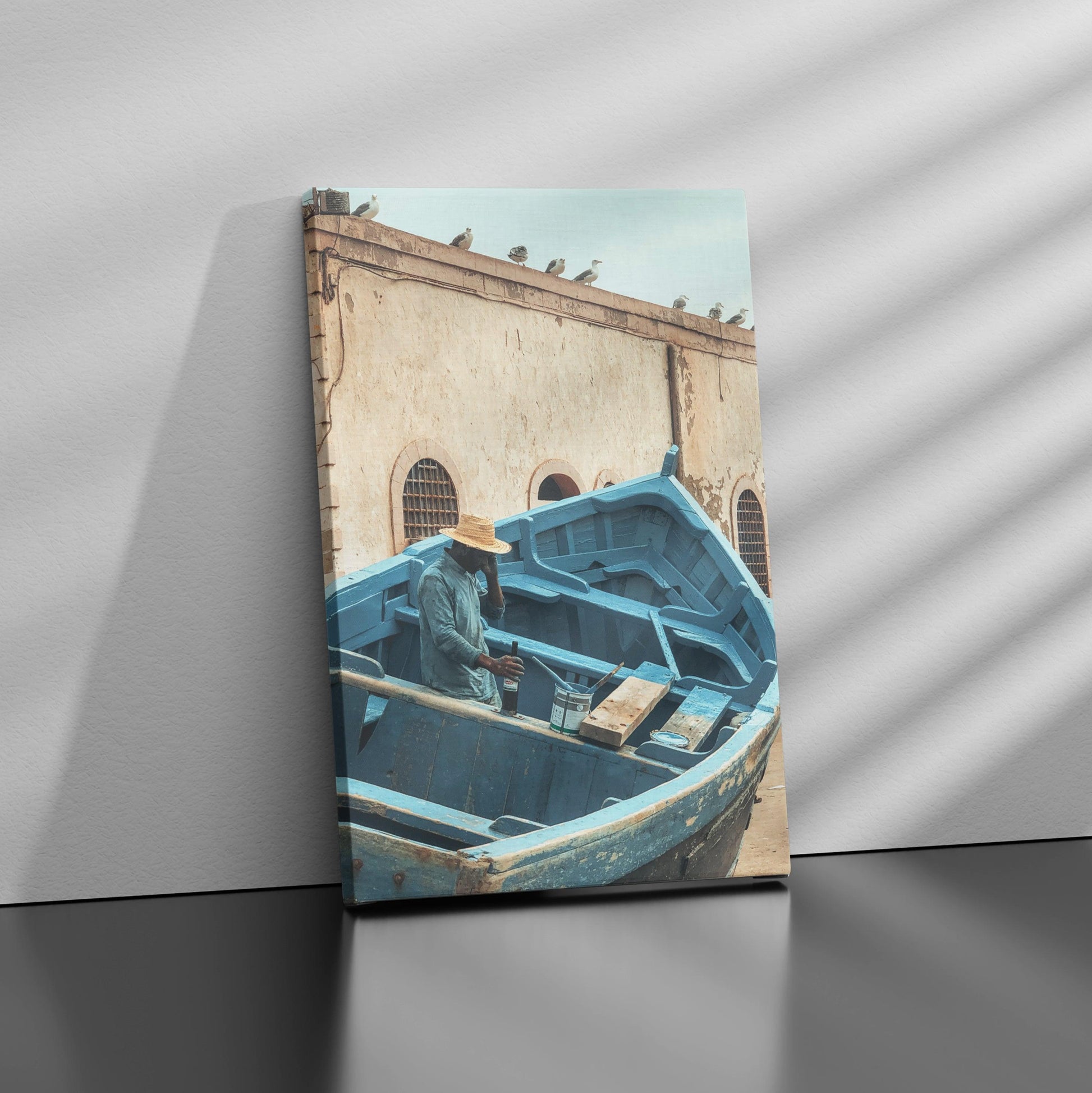 Blue Boat - Canvas - walprints.com