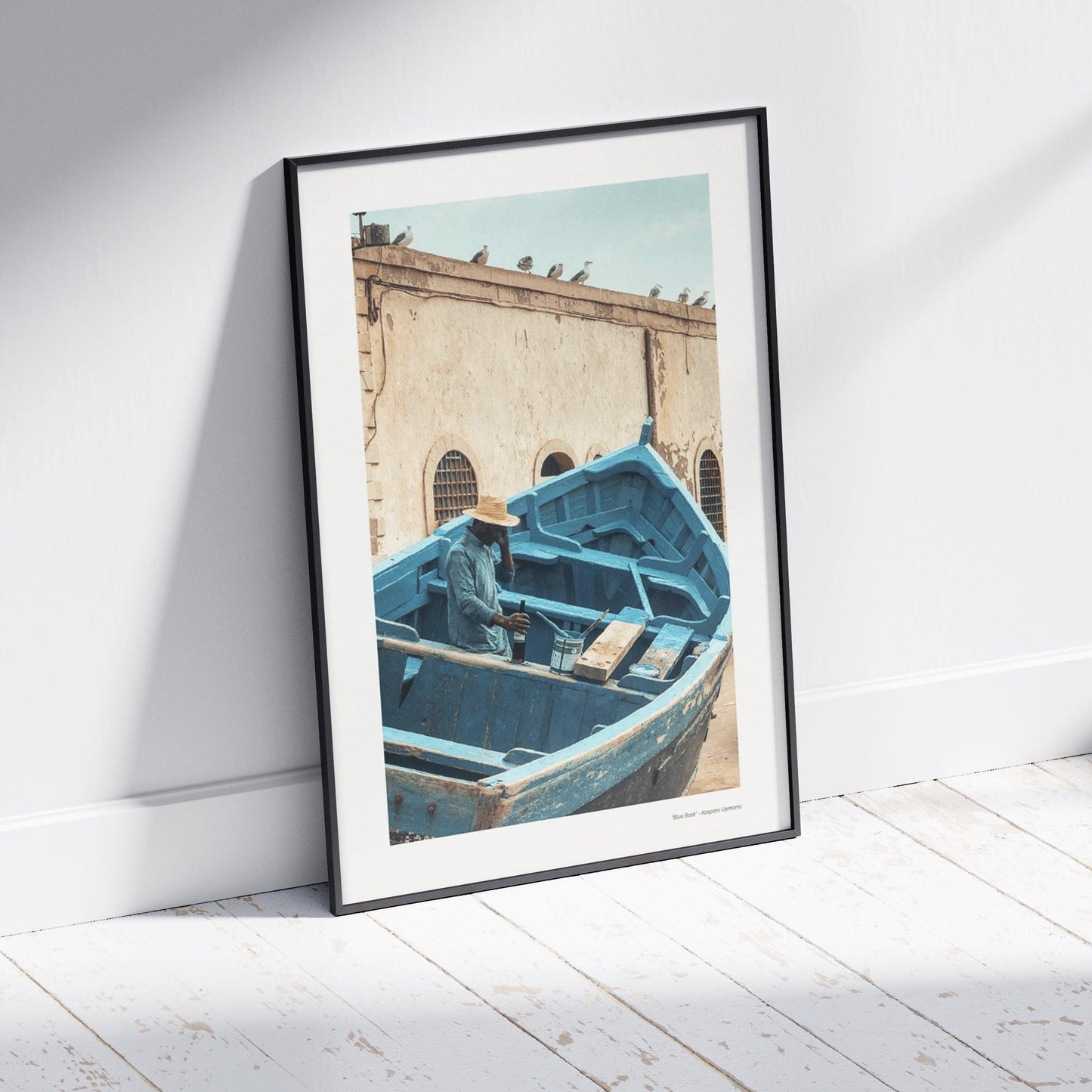 Blue Boat - Framed Print - walprints.com